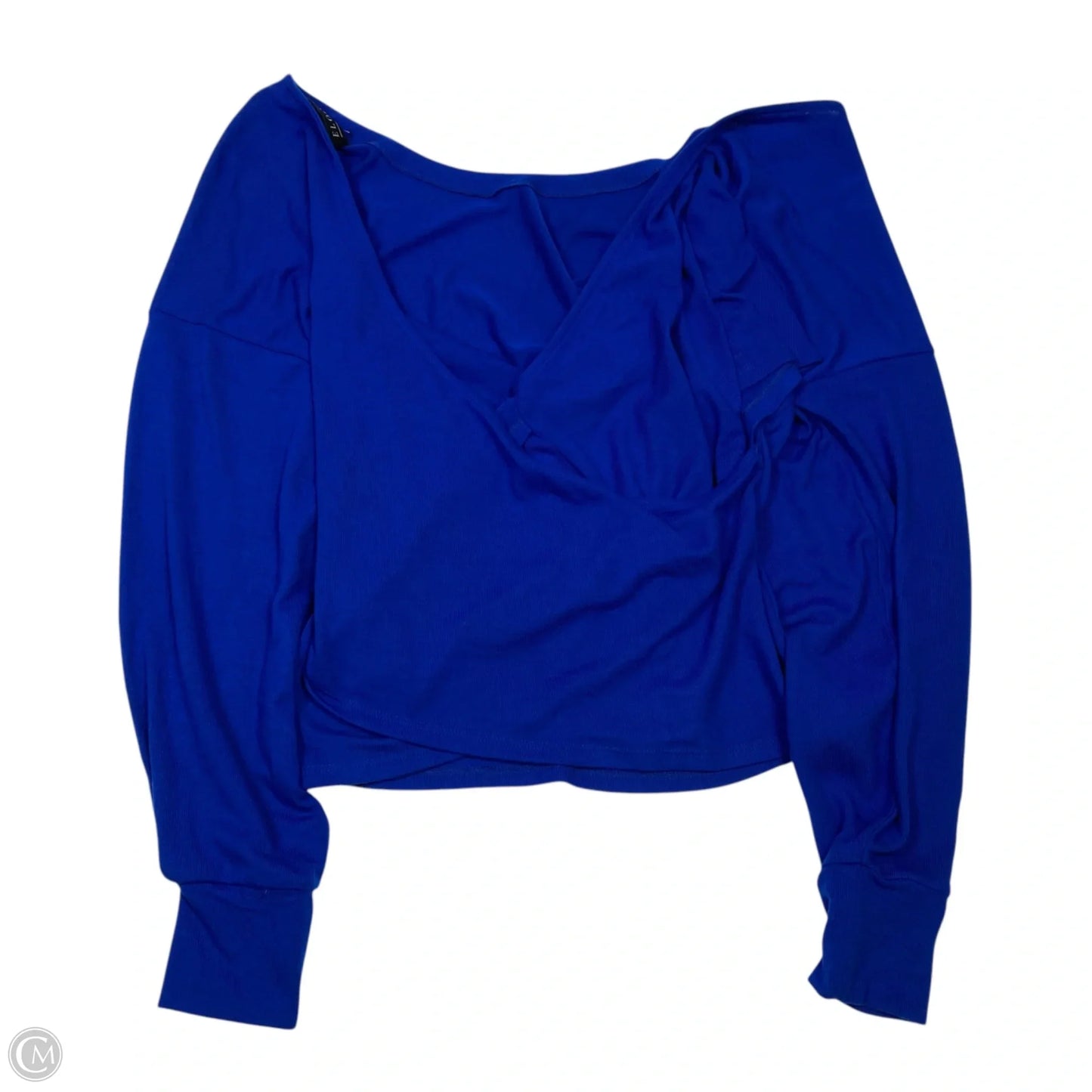 Top Long Sleeve By Eloquii In Blue, Size: 3x