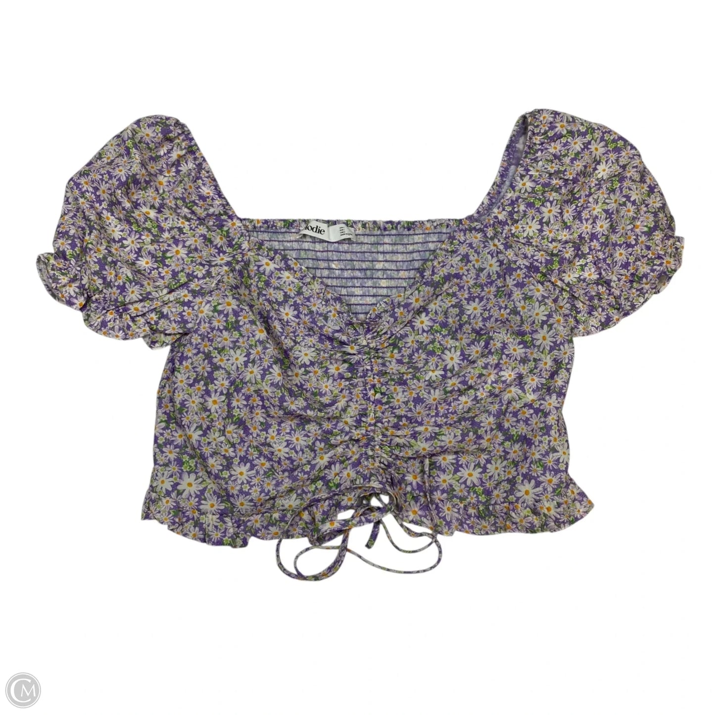 Top Short Sleeve By Elodie In Purple, Size: L