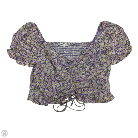 Top Short Sleeve By Elodie In Purple, Size: L