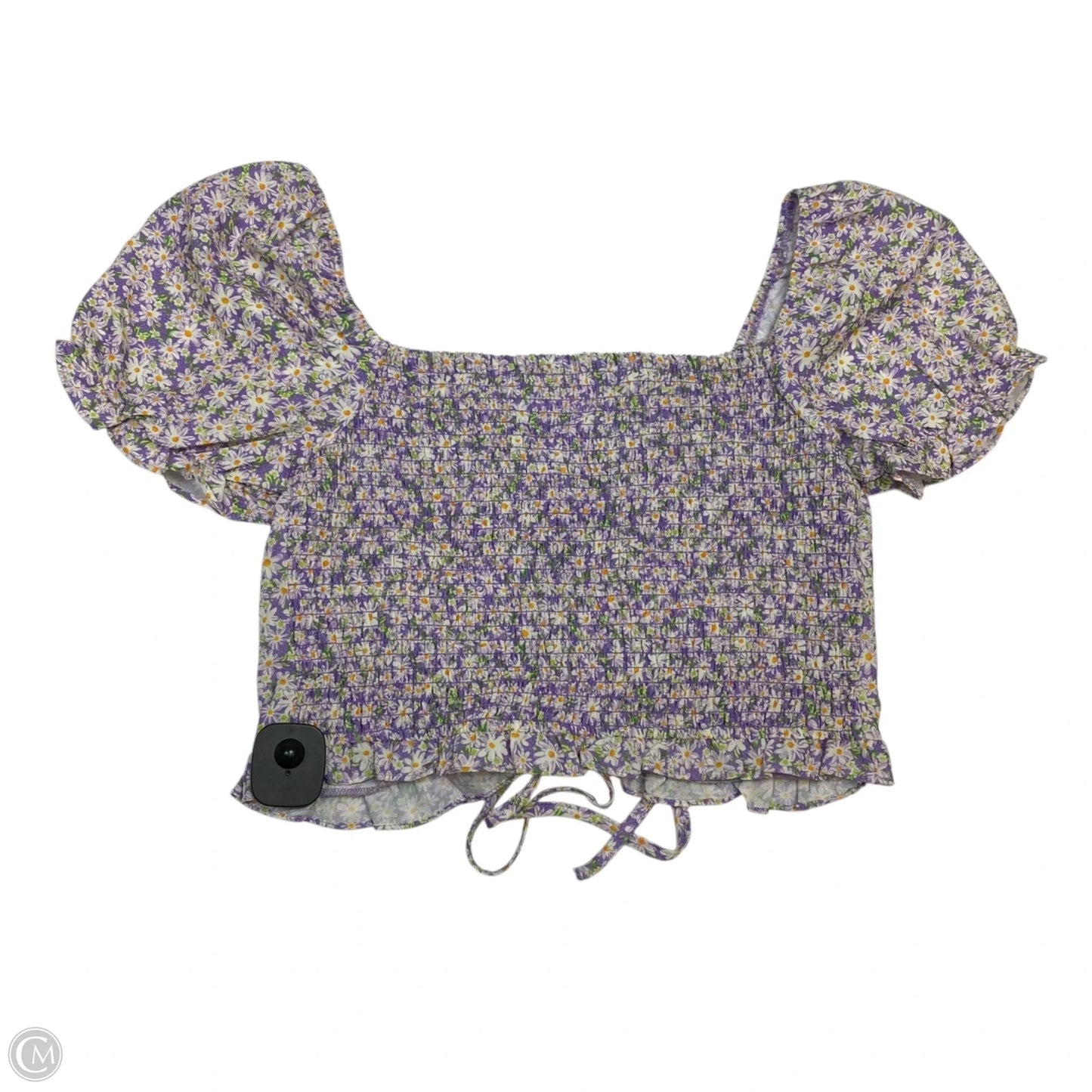 Top Short Sleeve By Elodie In Purple, Size: L