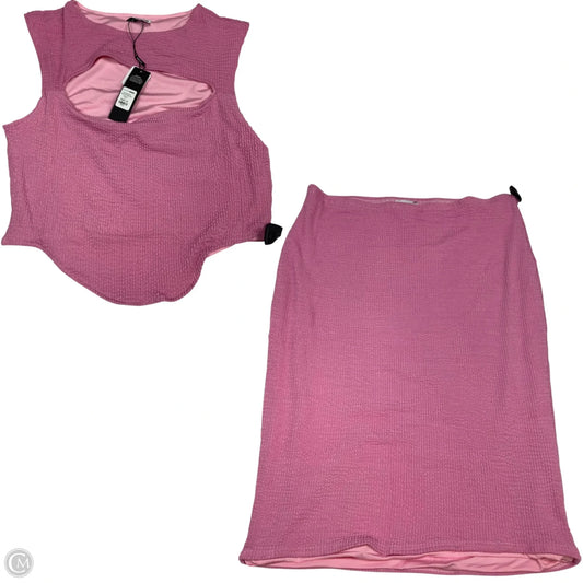 Skirt Set 2pc By Fashion Nova In Pink, Size: 1x