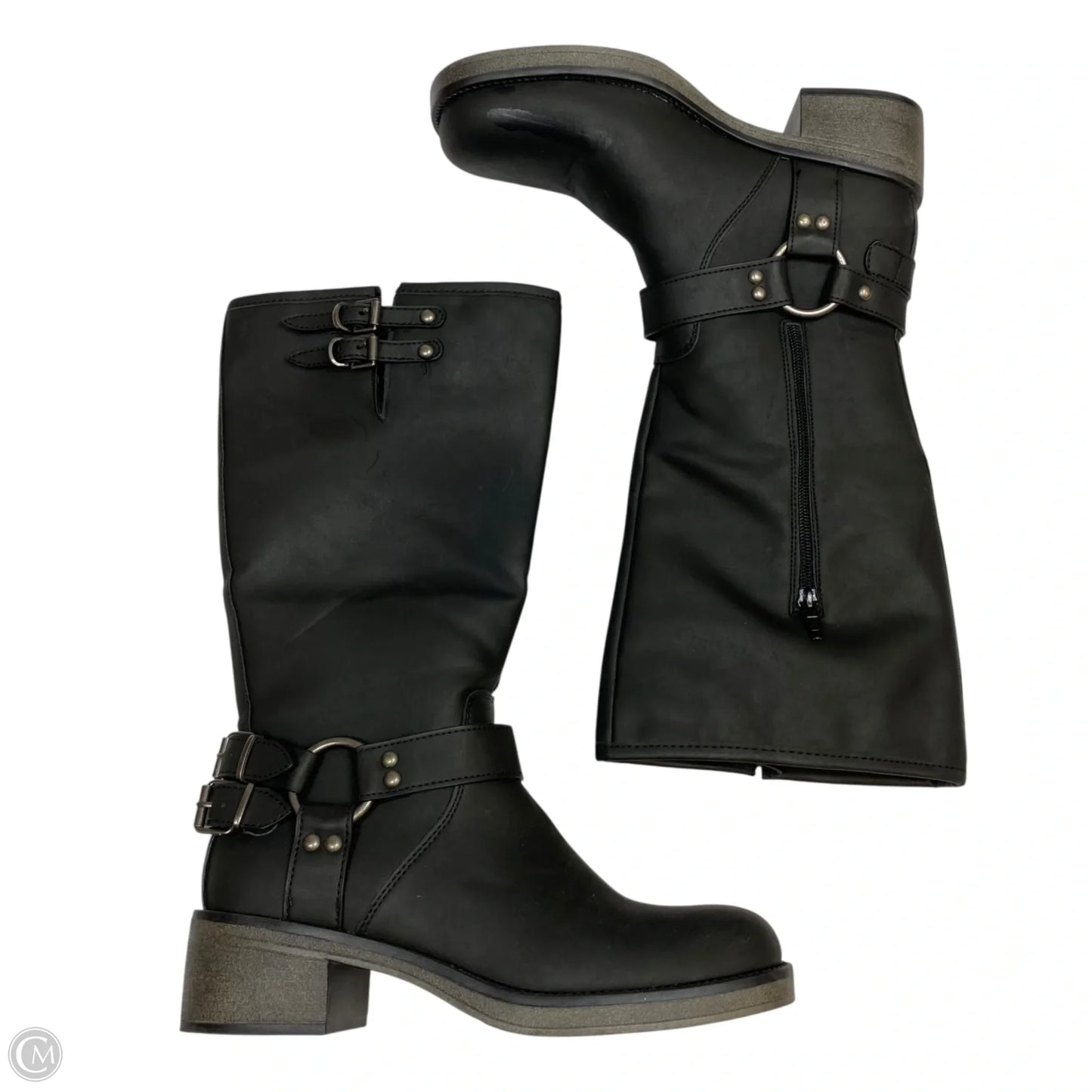 Boots Knee Flats By Forever 21 In Black, Size: 8