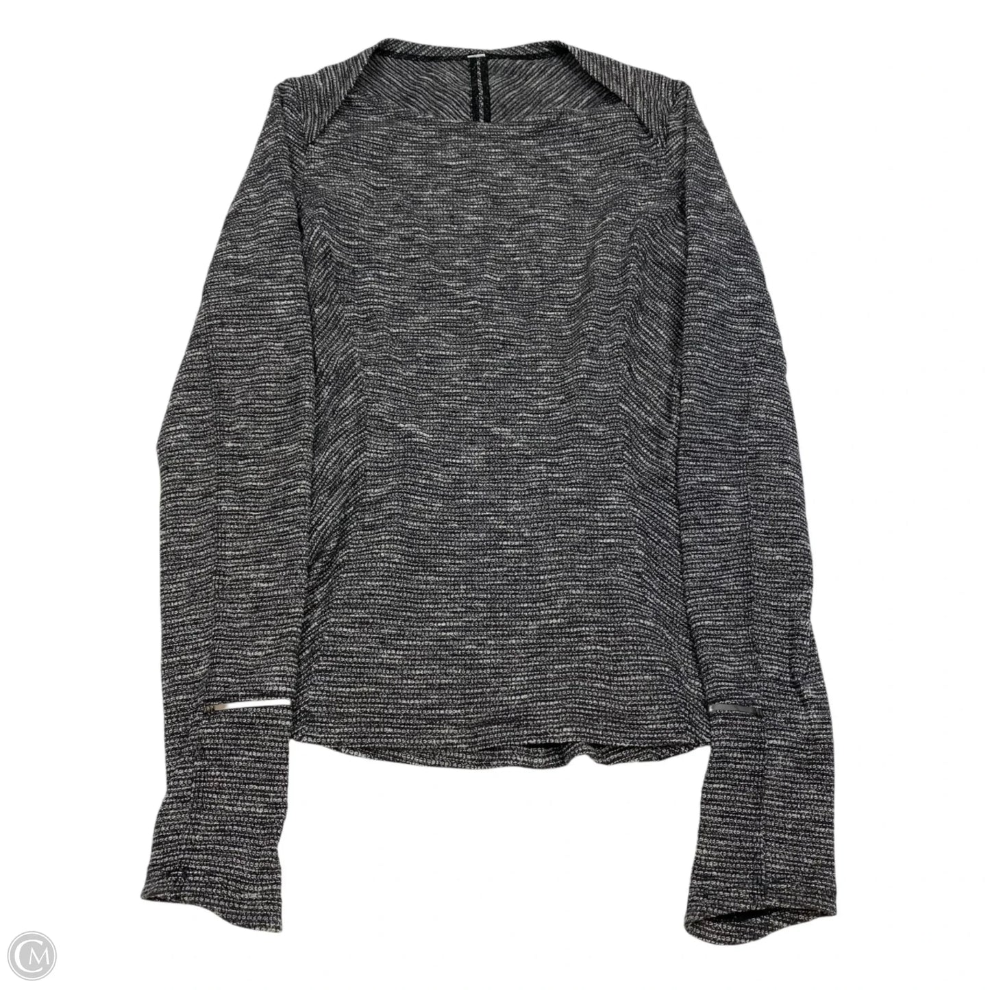 Athletic Top Long Sleeve Crewneck Designer By Lululemon In Grey, Size: S