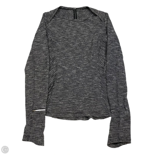 Athletic Top Long Sleeve Crewneck Designer By Lululemon In Grey, Size: S