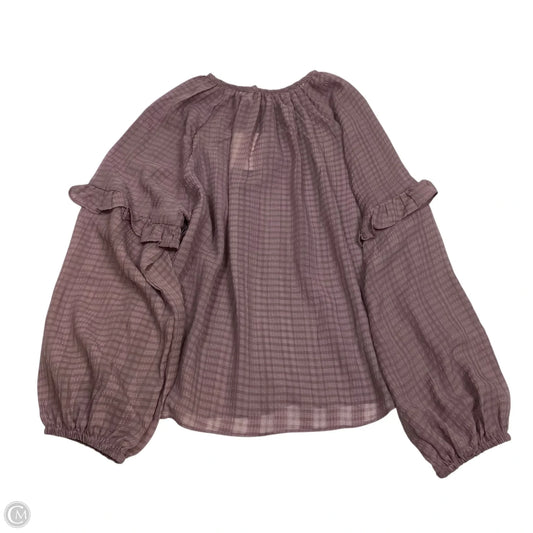Top Long Sleeve By Emelia In Purple, Size: S
