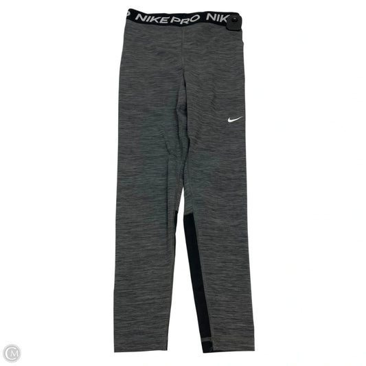 Athletic Leggings By Nike Apparel In Grey, Size: S