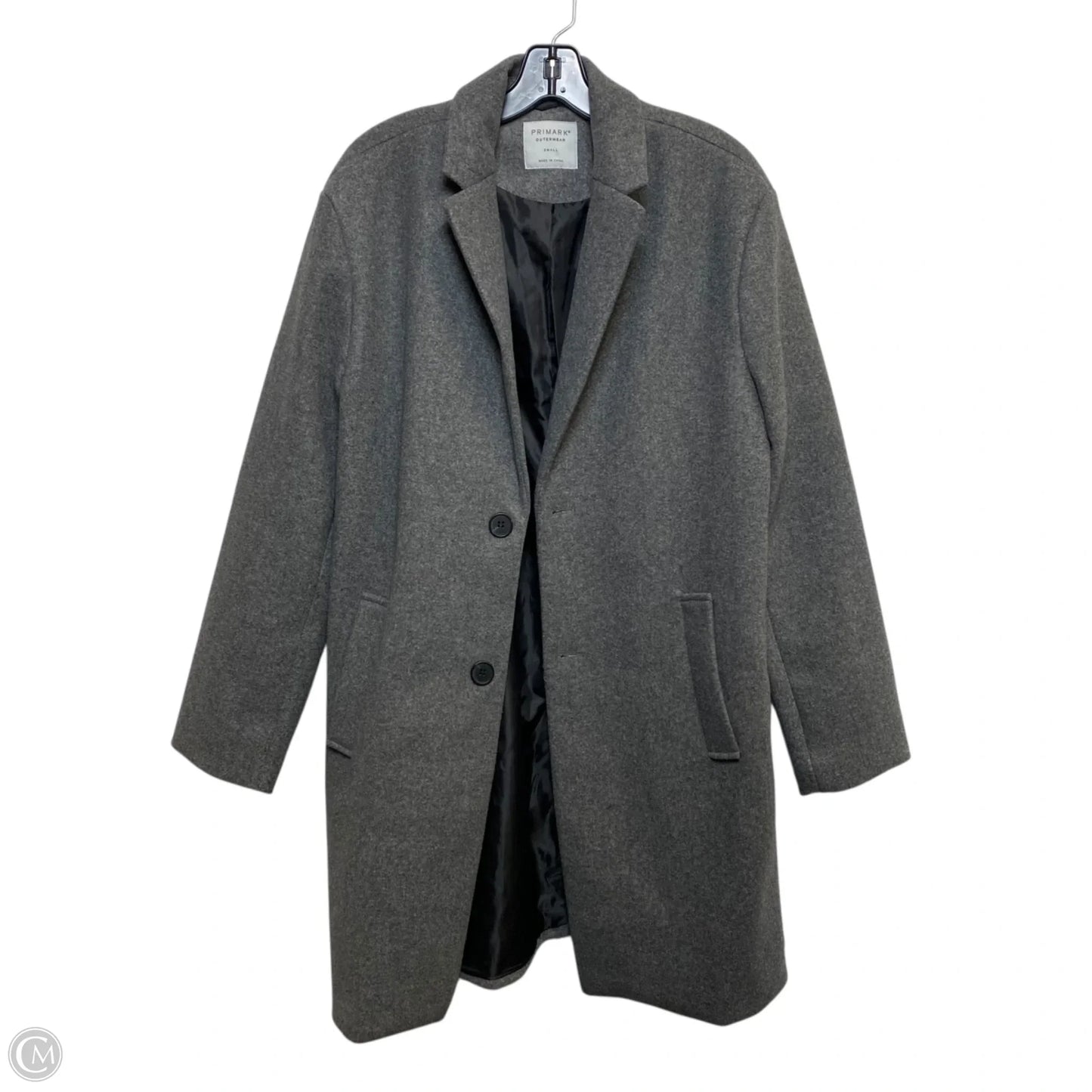 Coat Peacoat By Primark In Grey, Size: S