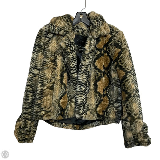Jacket Faux Fur & Sherpa By Blanknyc In Snakeskin Print, Size: M
