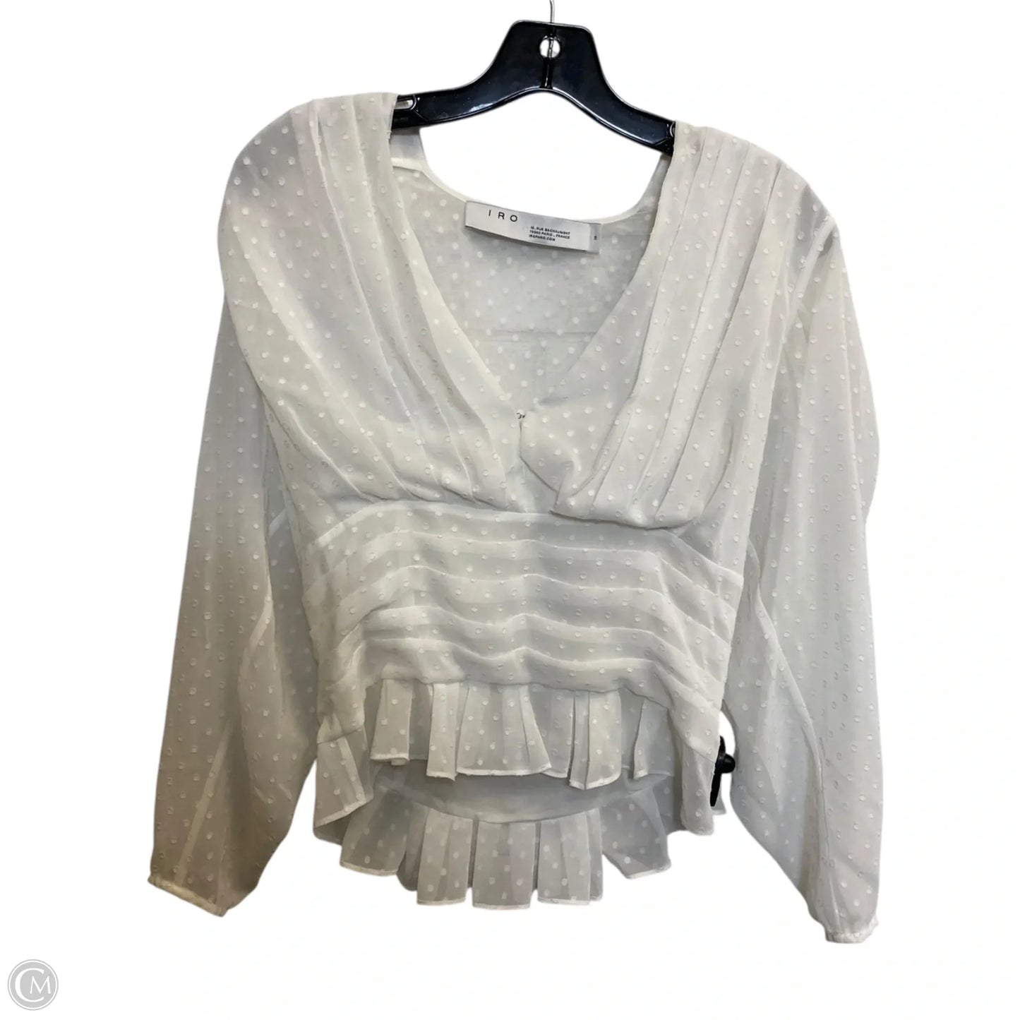 Blouse Long Sleeve By Iro In White, Size: S