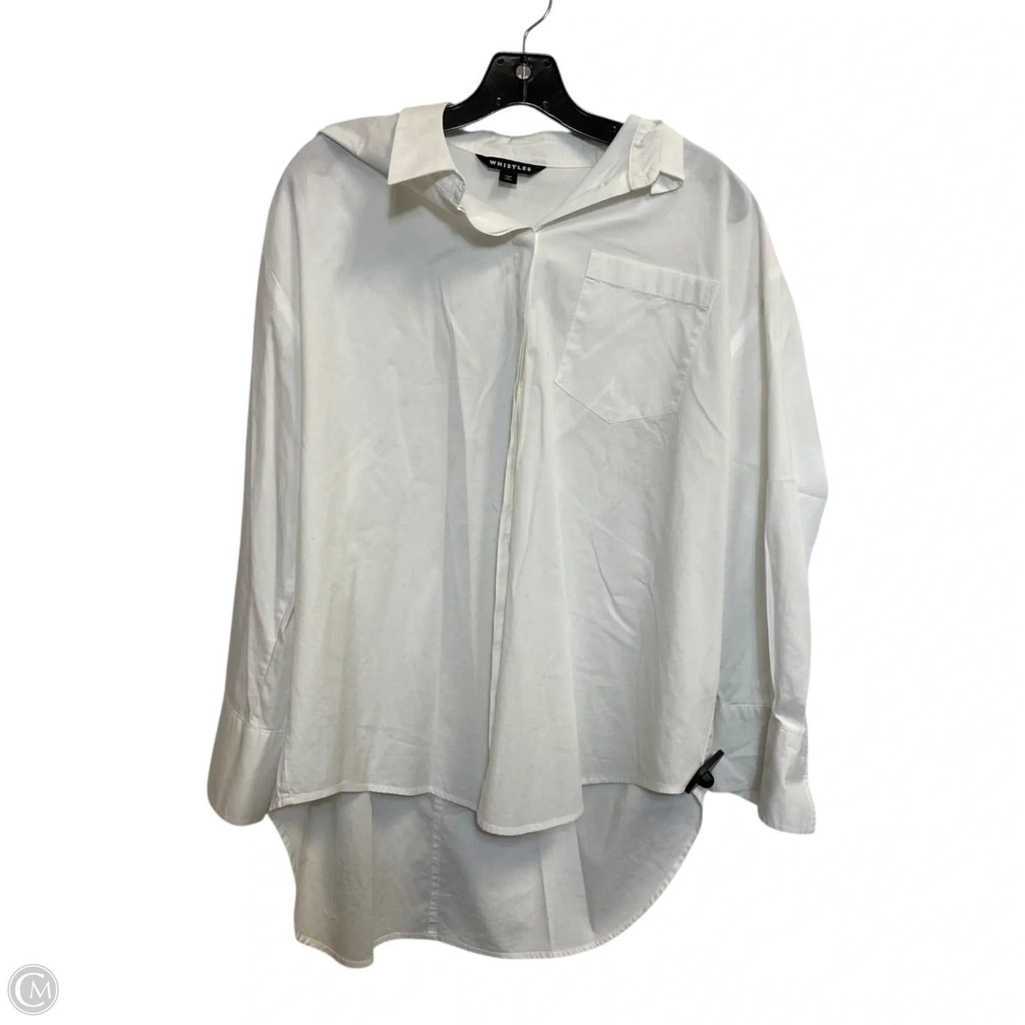Top Long Sleeve By Whistles In White, Size: S