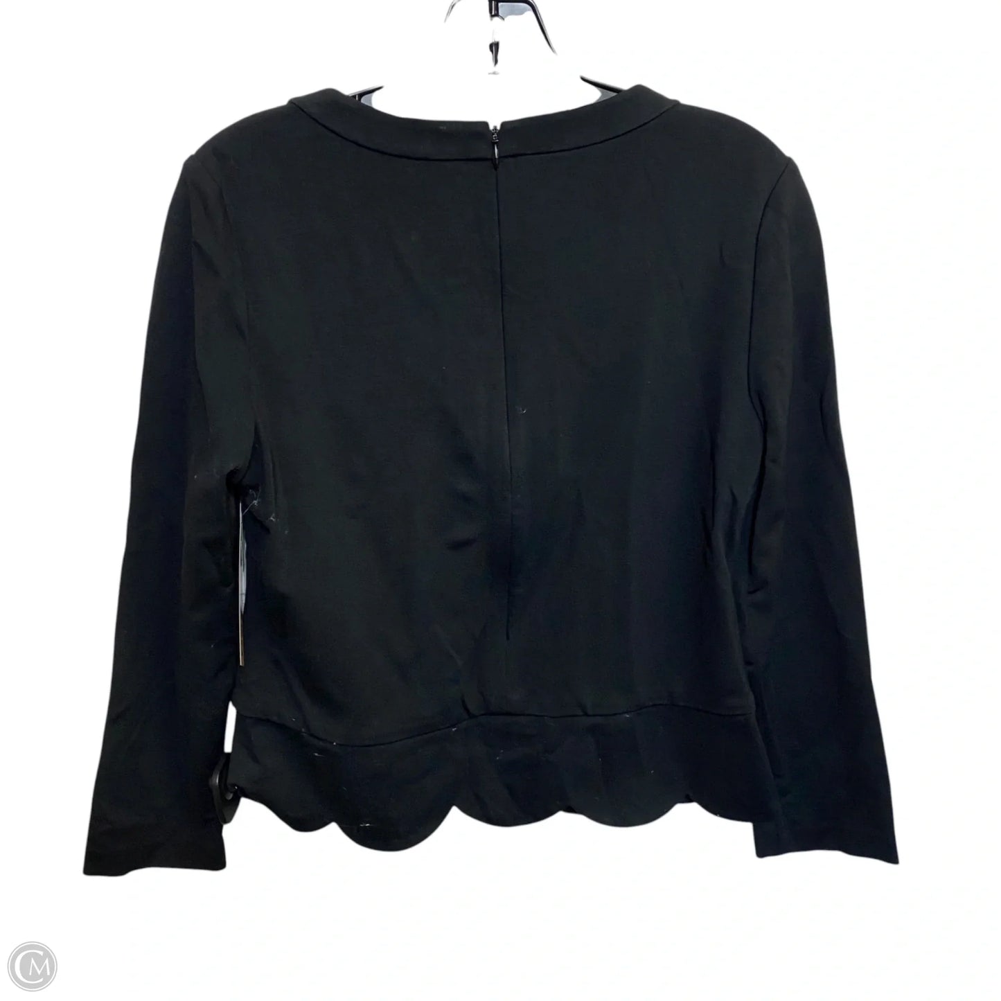 Top Long Sleeve Designer By Kate Spade In Black, Size: S