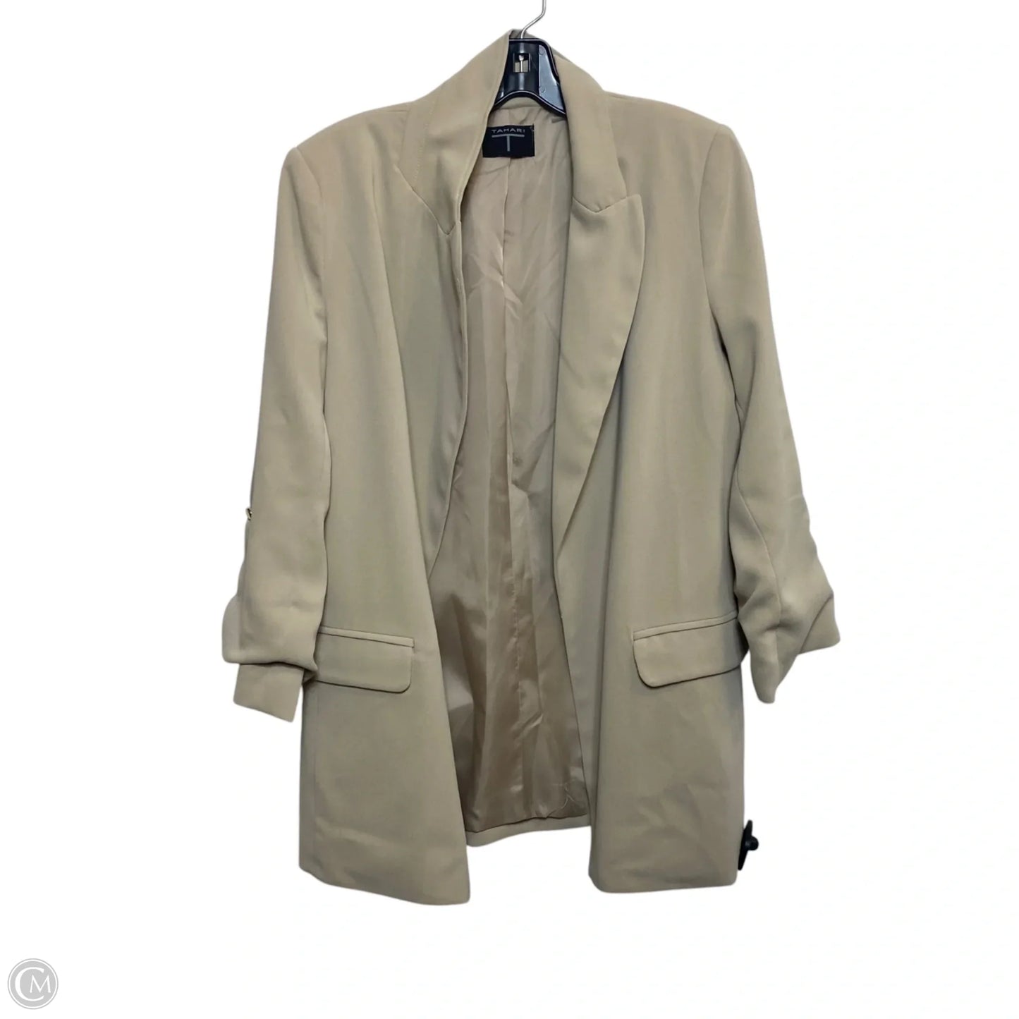 Blazer By Tahari In Tan, Size: Xs