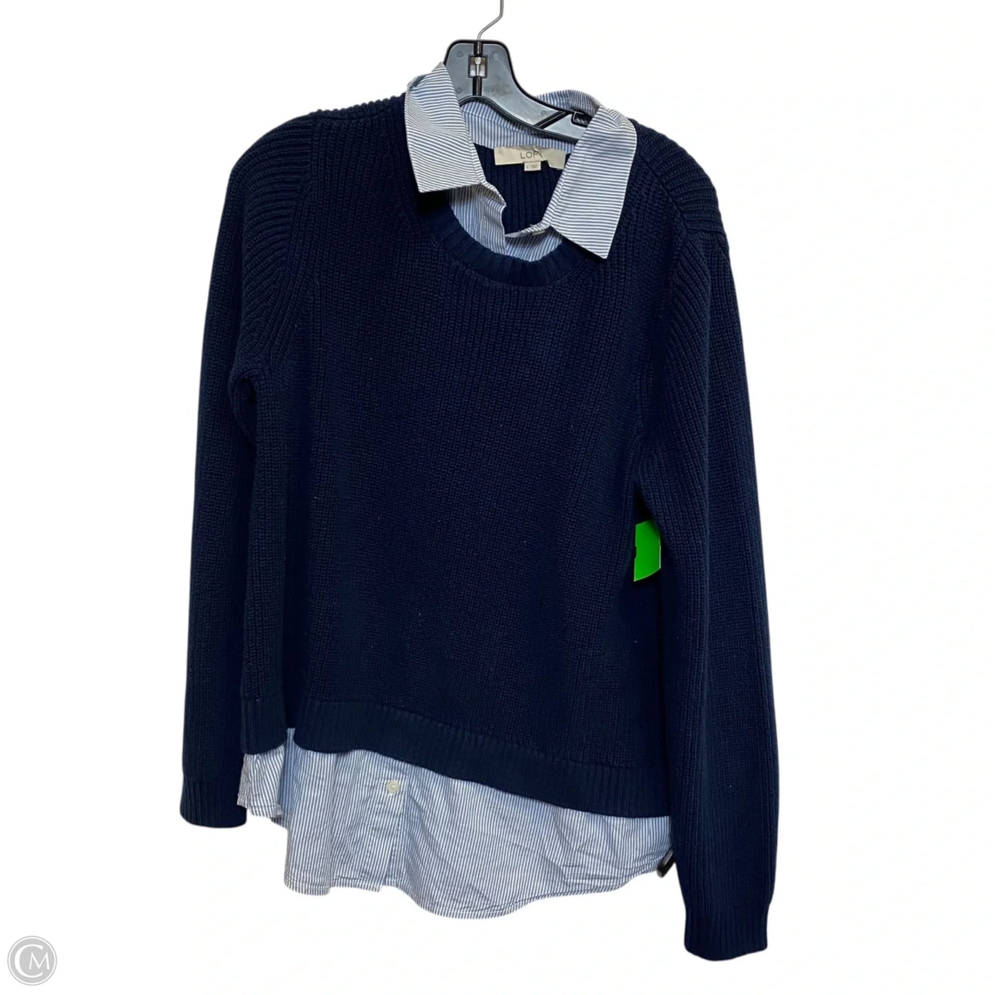 Sweater By Loft In Navy, Size: L