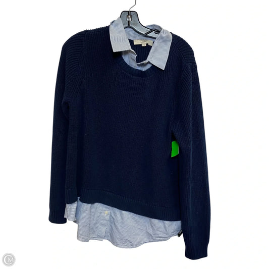 Sweater By Loft In Navy, Size: L