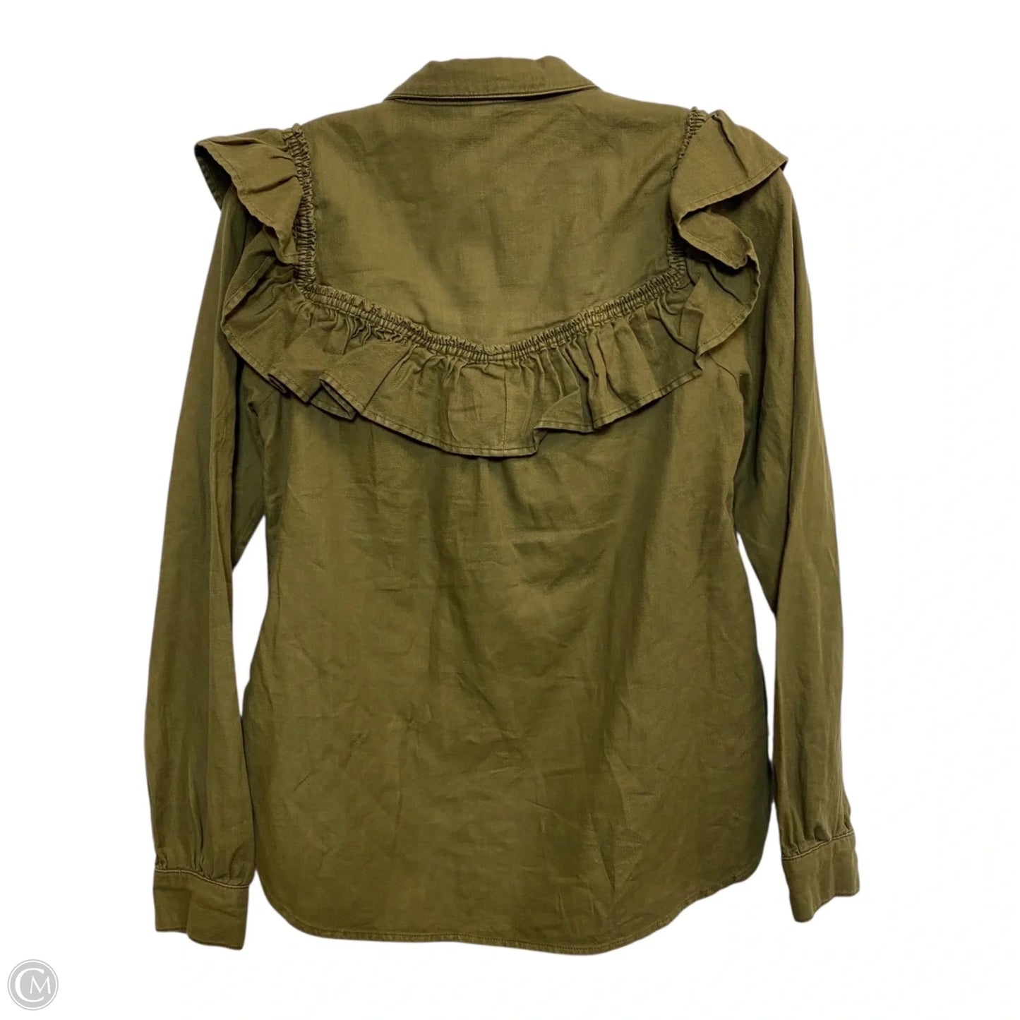 Top Long Sleeve By Pilcro In Green, Size: Xs