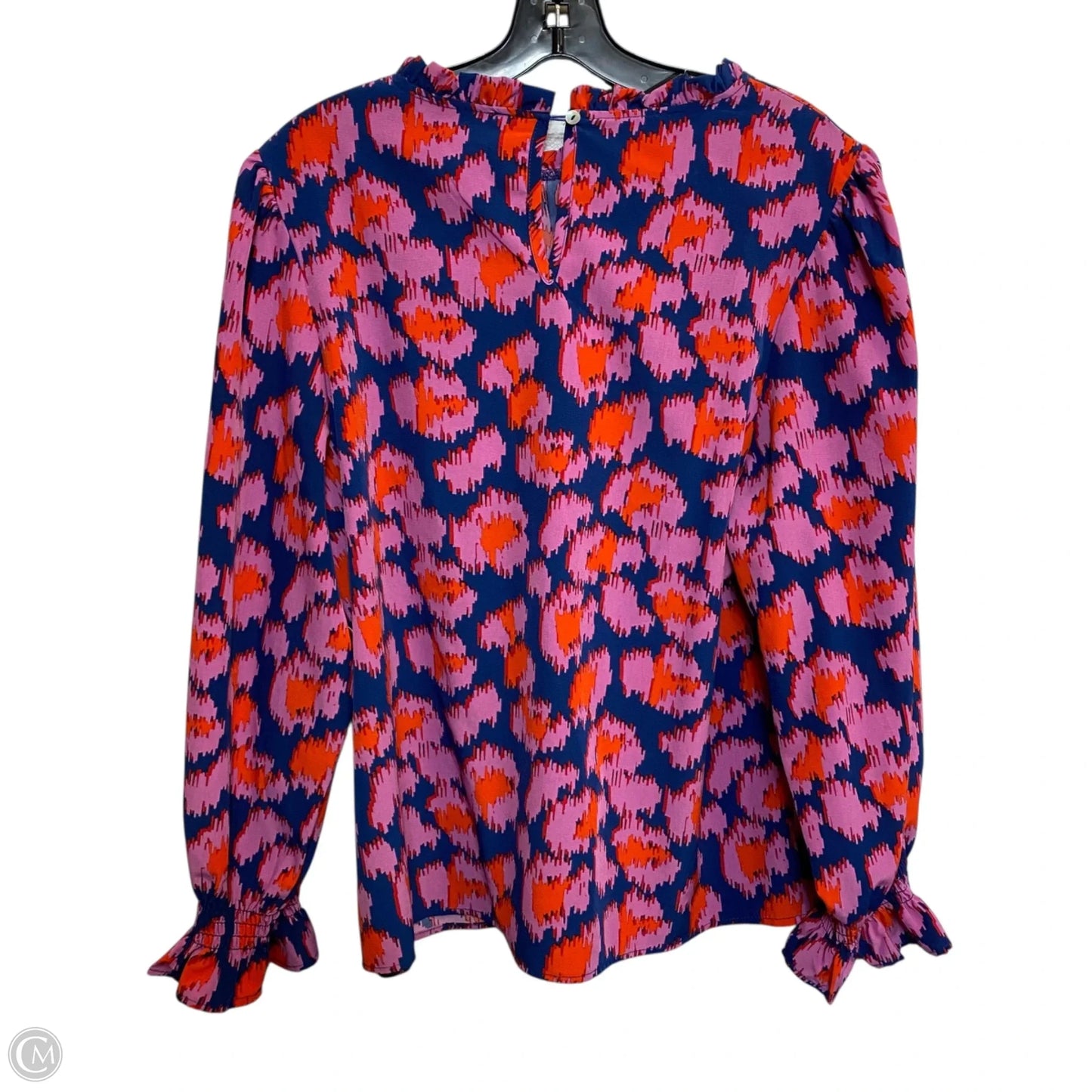 Blouse Long Sleeve By Michelle Mcdowell In Blue & Purple, Size: L