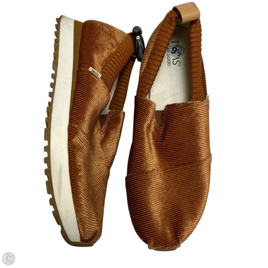 Shoes Flats By Toms In Orange, Size: 9.5