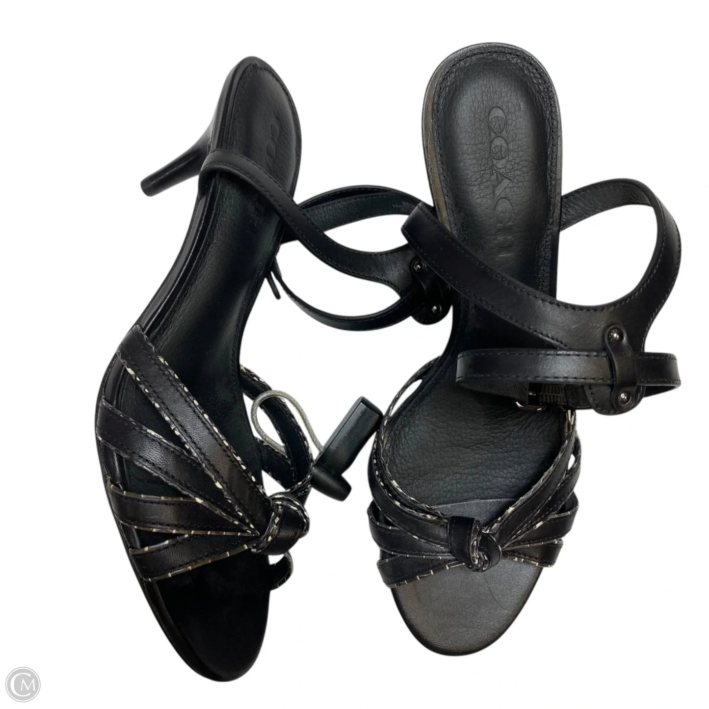 Sandals Designer By Coach In Black, Size: 7.5