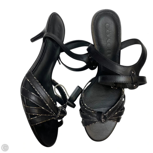 Sandals Designer By Coach In Black, Size: 7.5
