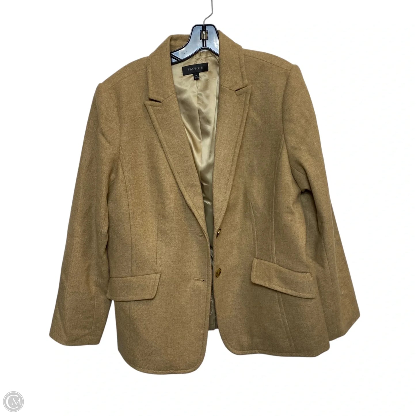Blazer By Talbots In Tan, Size: 1x