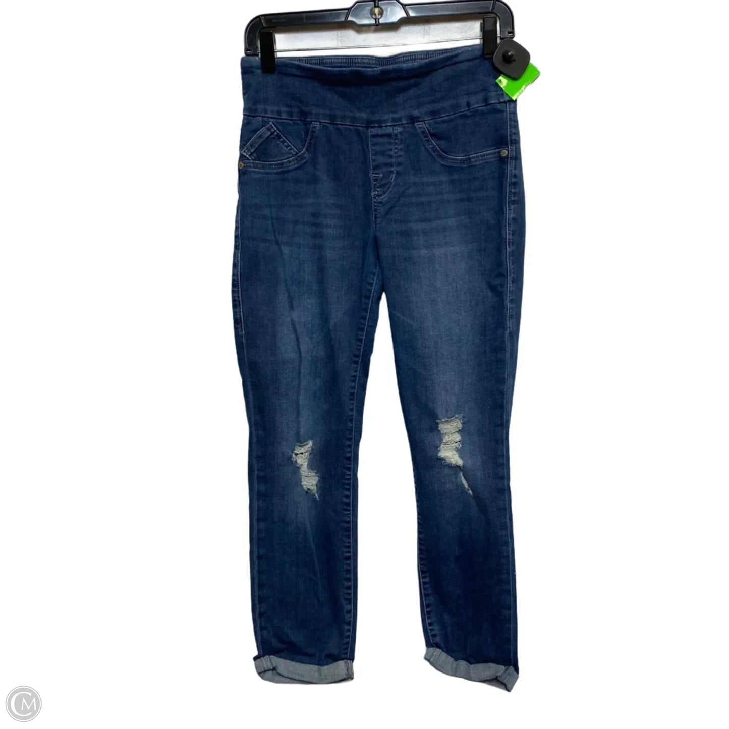 Jeans Straight By Rock And Republic In Blue Denim, Size: 8