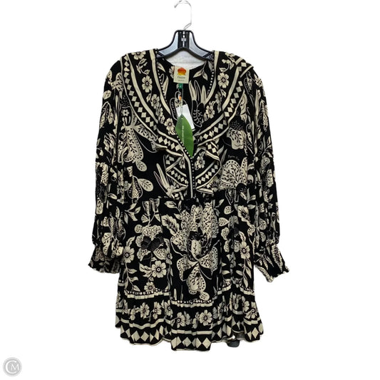 Dress Designer By Farm Rio In Black & Cream, Size: M