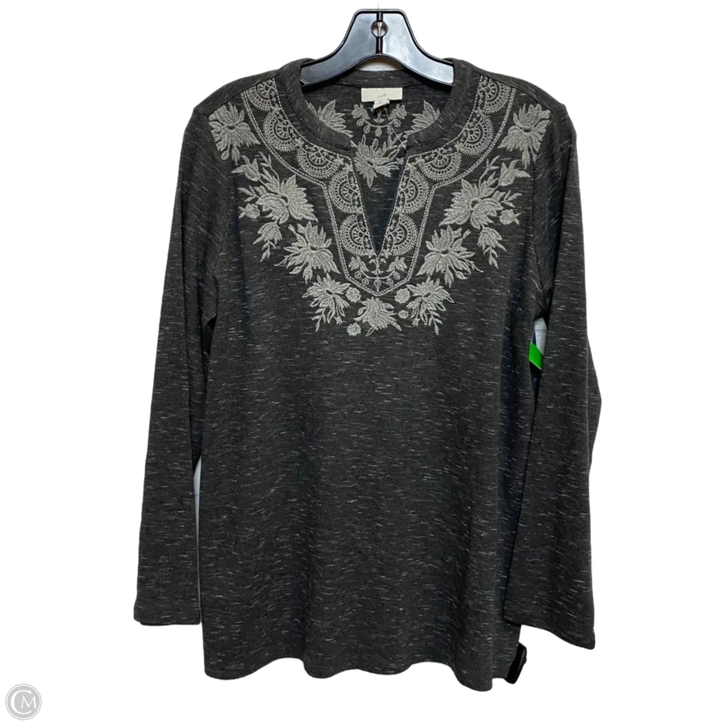 Top Long Sleeve By J. Jill In Grey, Size: Sp