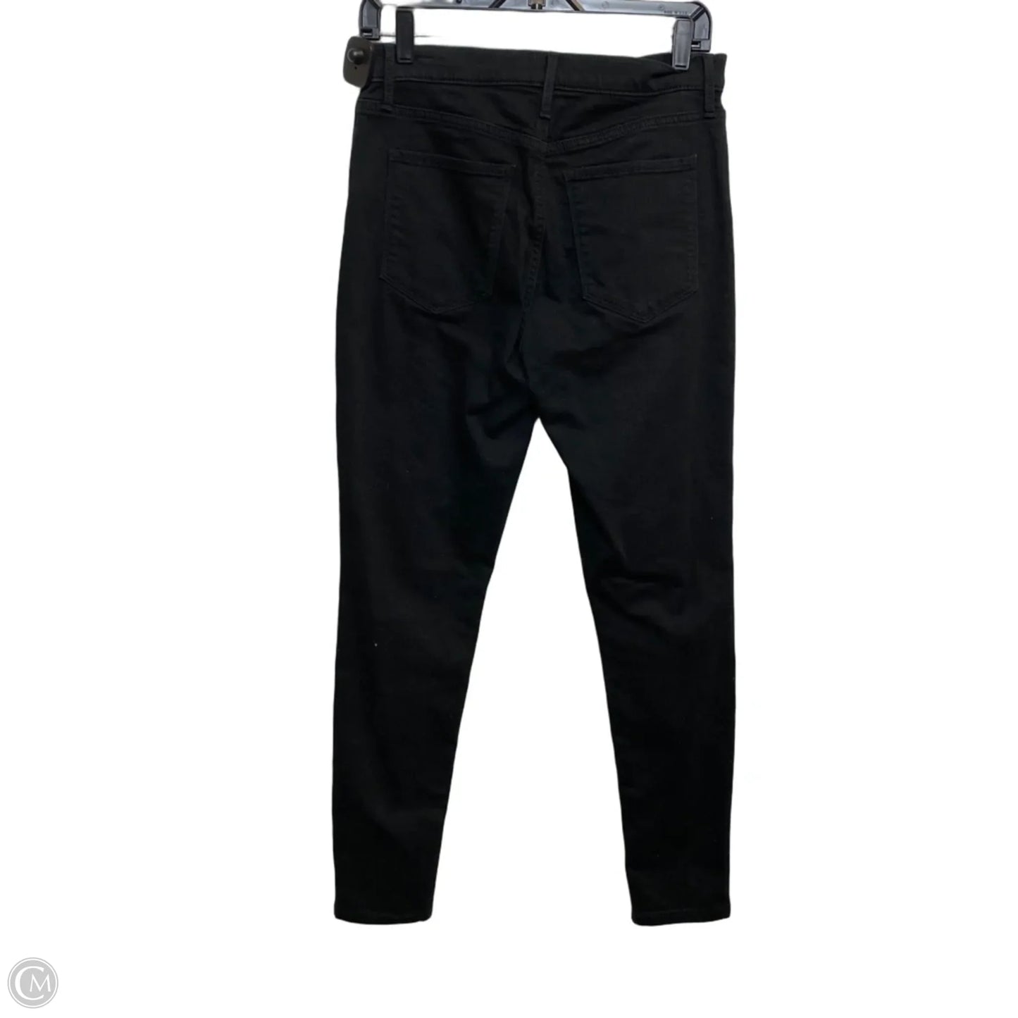 Jeans Flared By Banana Republic In Black Denim, Size: 8
