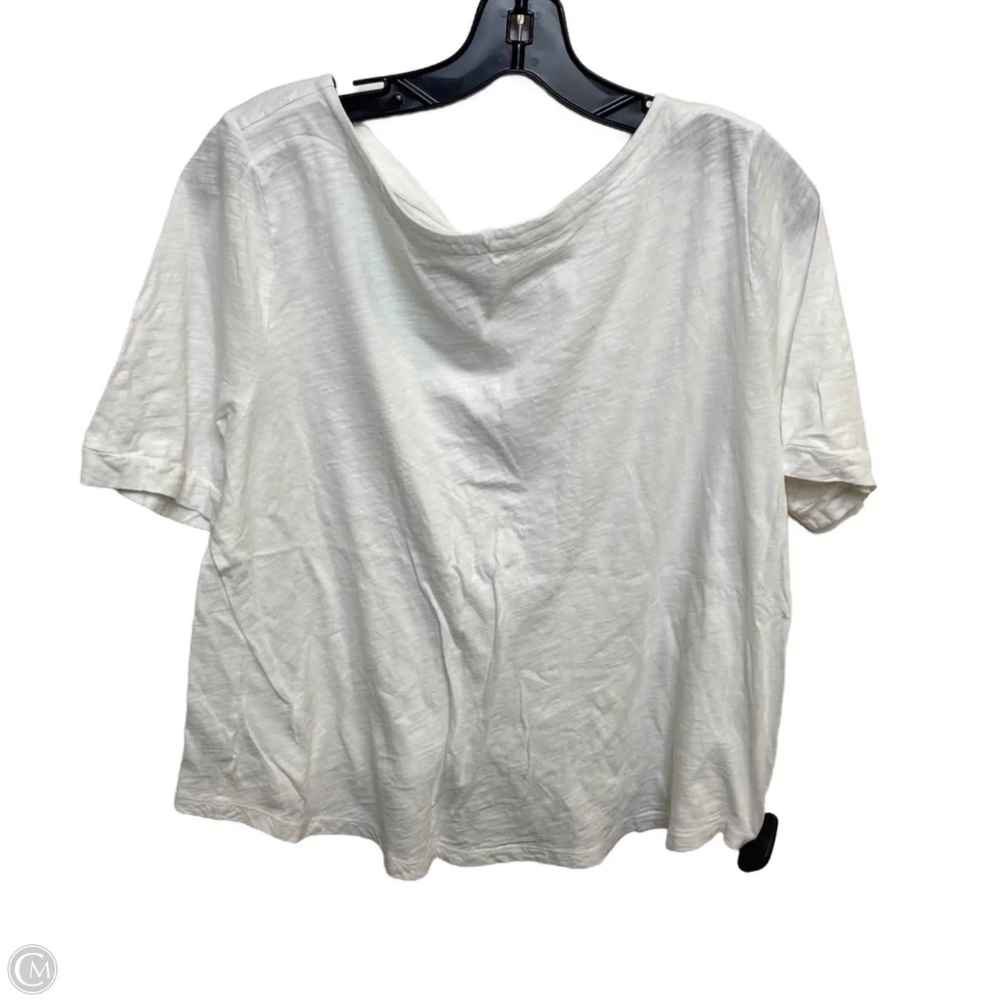 Top Short Sleeve Basic By Loft In White, Size: Xl