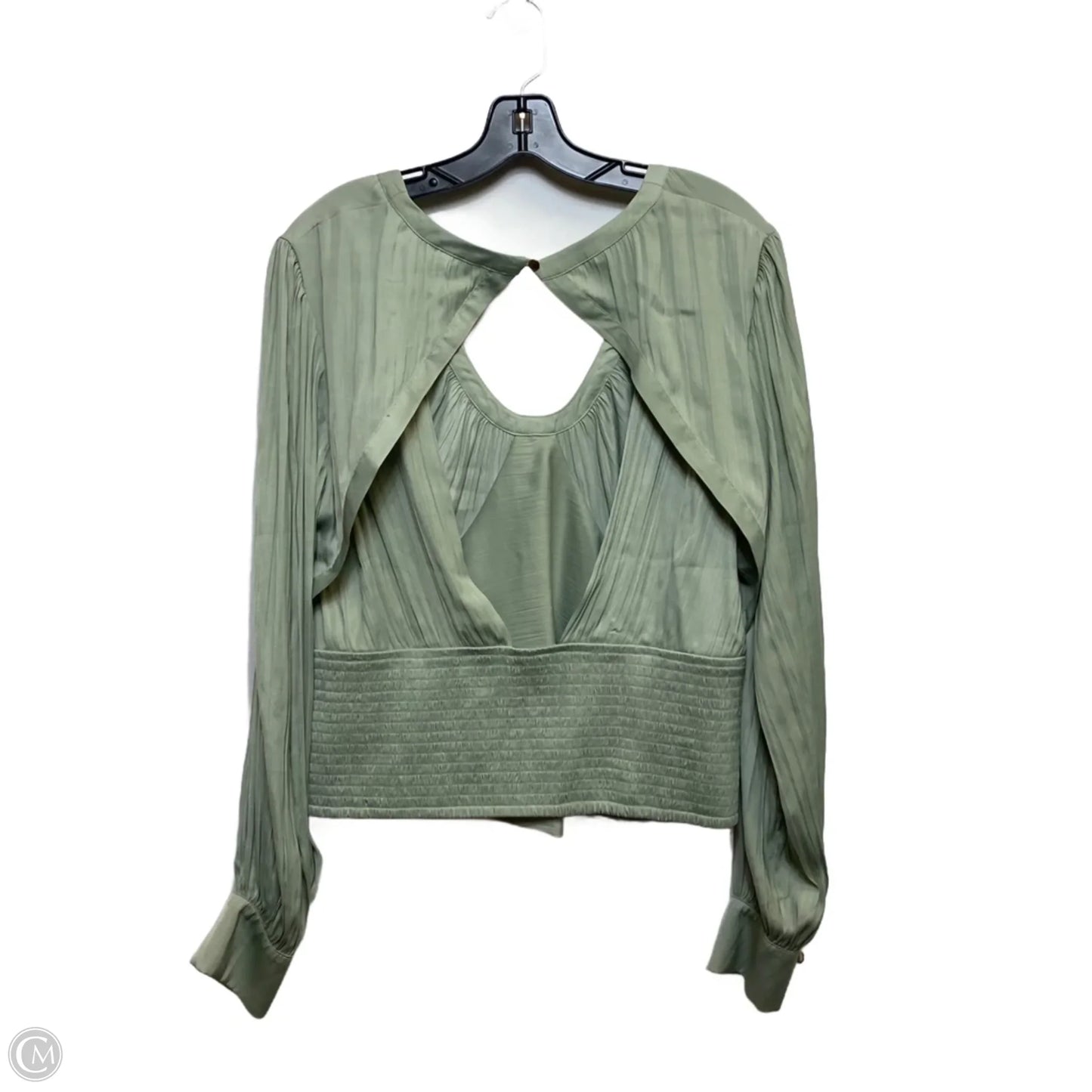 Blouse Long Sleeve By Anthropologie In Green, Size: Xl