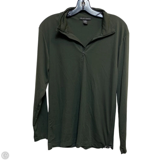 Athletic Top Long Sleeve Collar By Prim+preux In Black, Size: S
