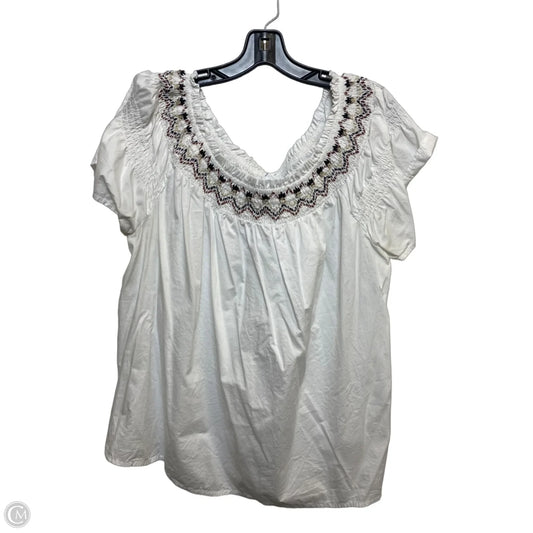 Top Short Sleeve By Old Navy In White, Size: Xl