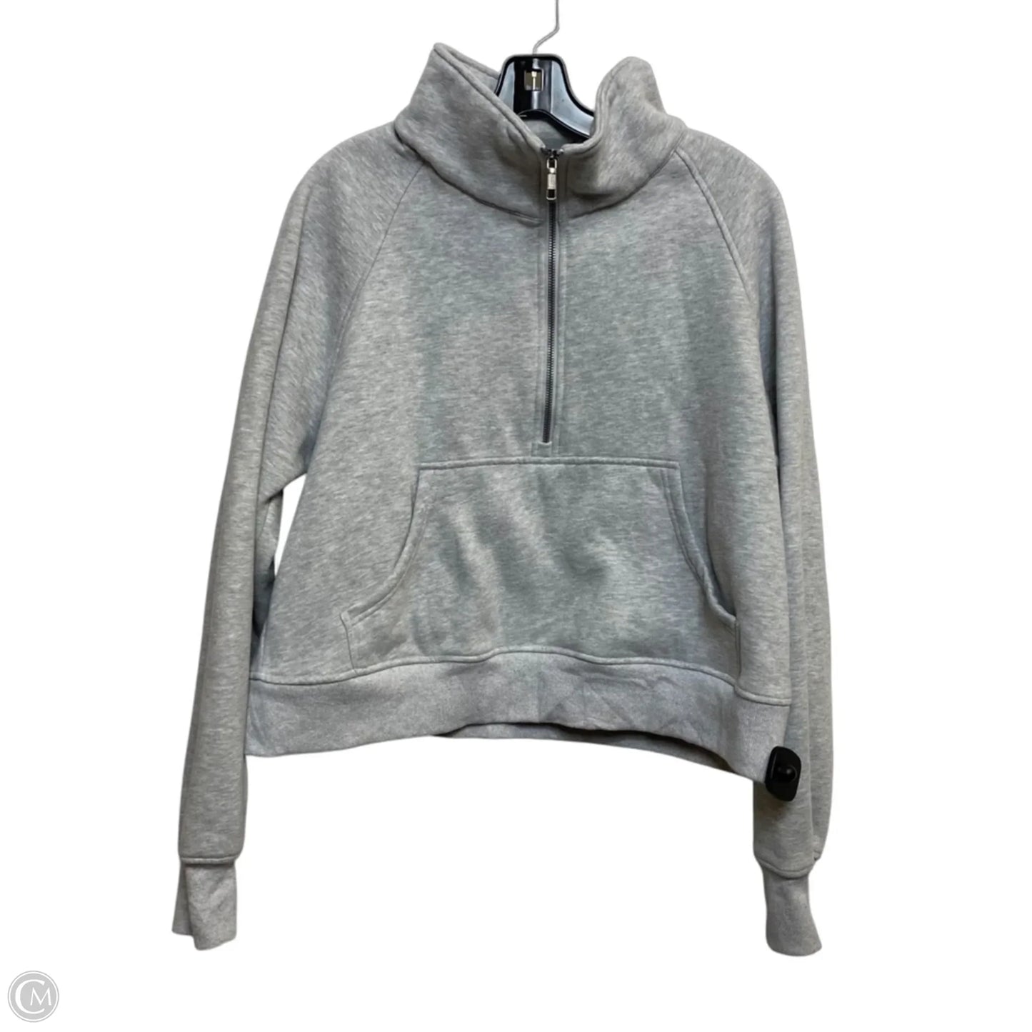 Athletic Sweatshirt Collar By Automet In Grey, Size: L