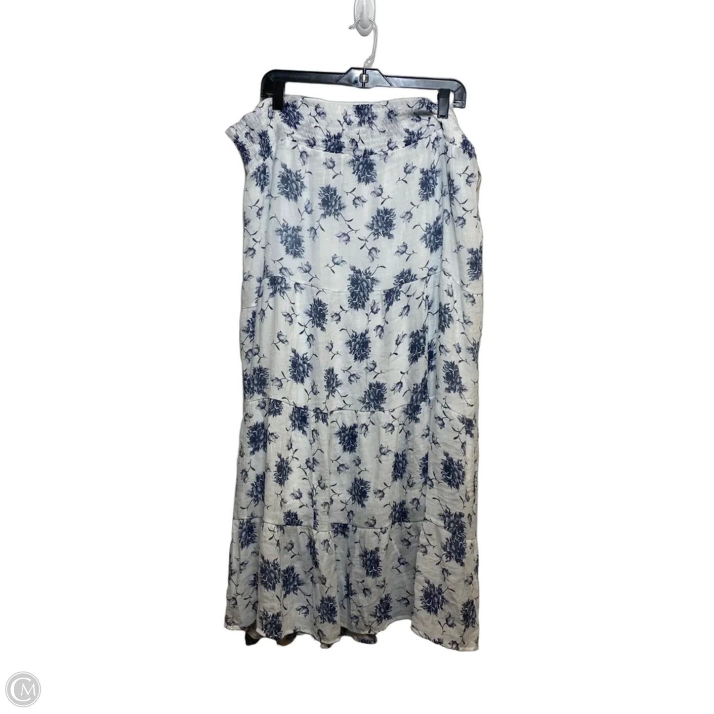 Skirt Maxi By J Gee In Blue & White, Size: Xl