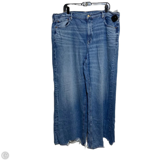 Jeans Wide Leg By American Eagle In Blue Denim, Size: 20
