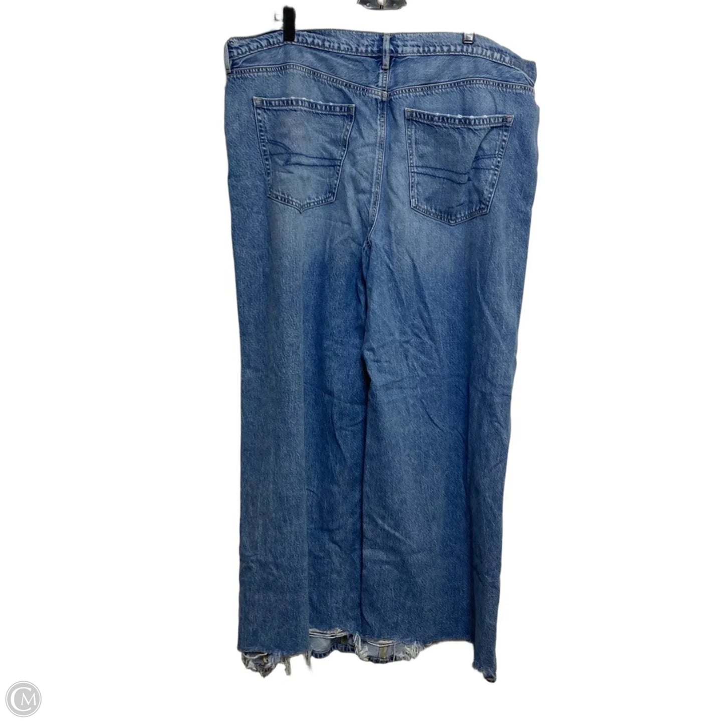 Jeans Wide Leg By American Eagle In Blue Denim, Size: 20