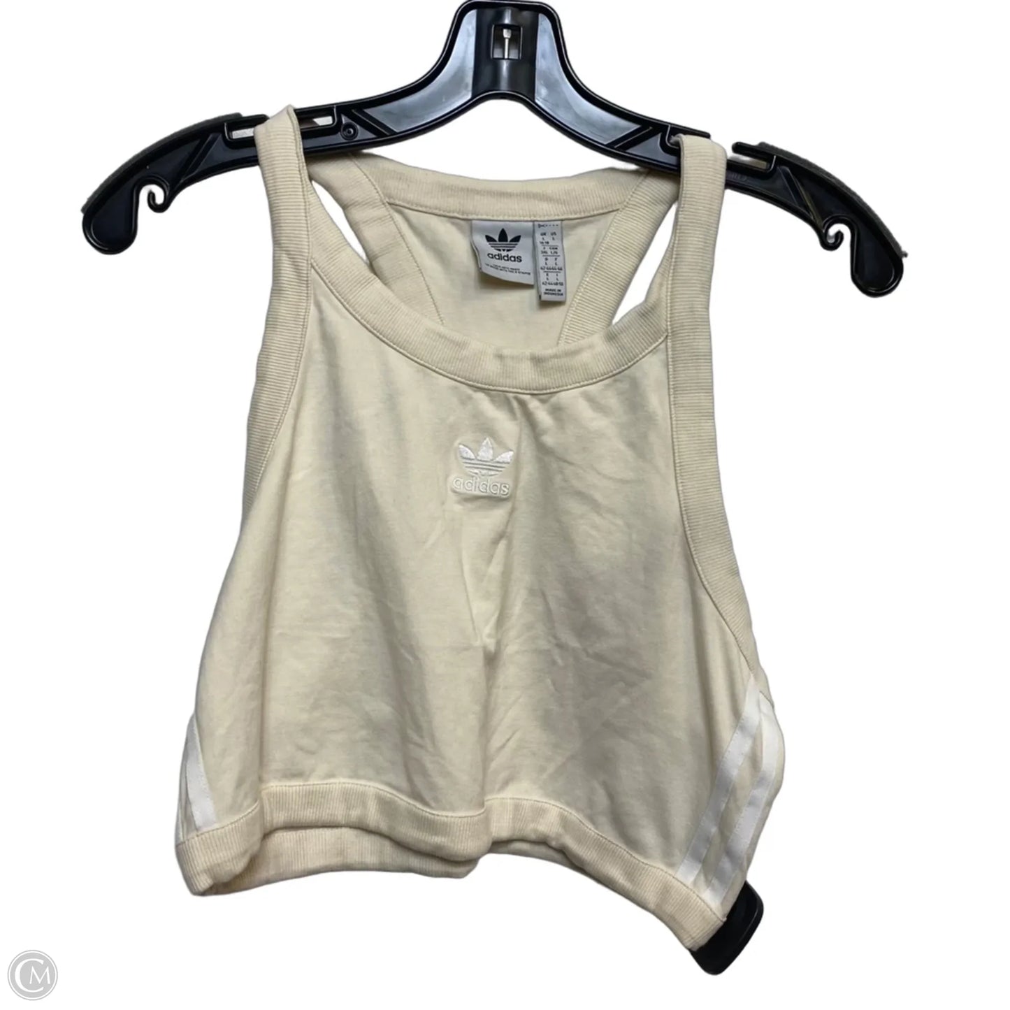 Athletic Tank Top By Adidas In Cream, Size: L
