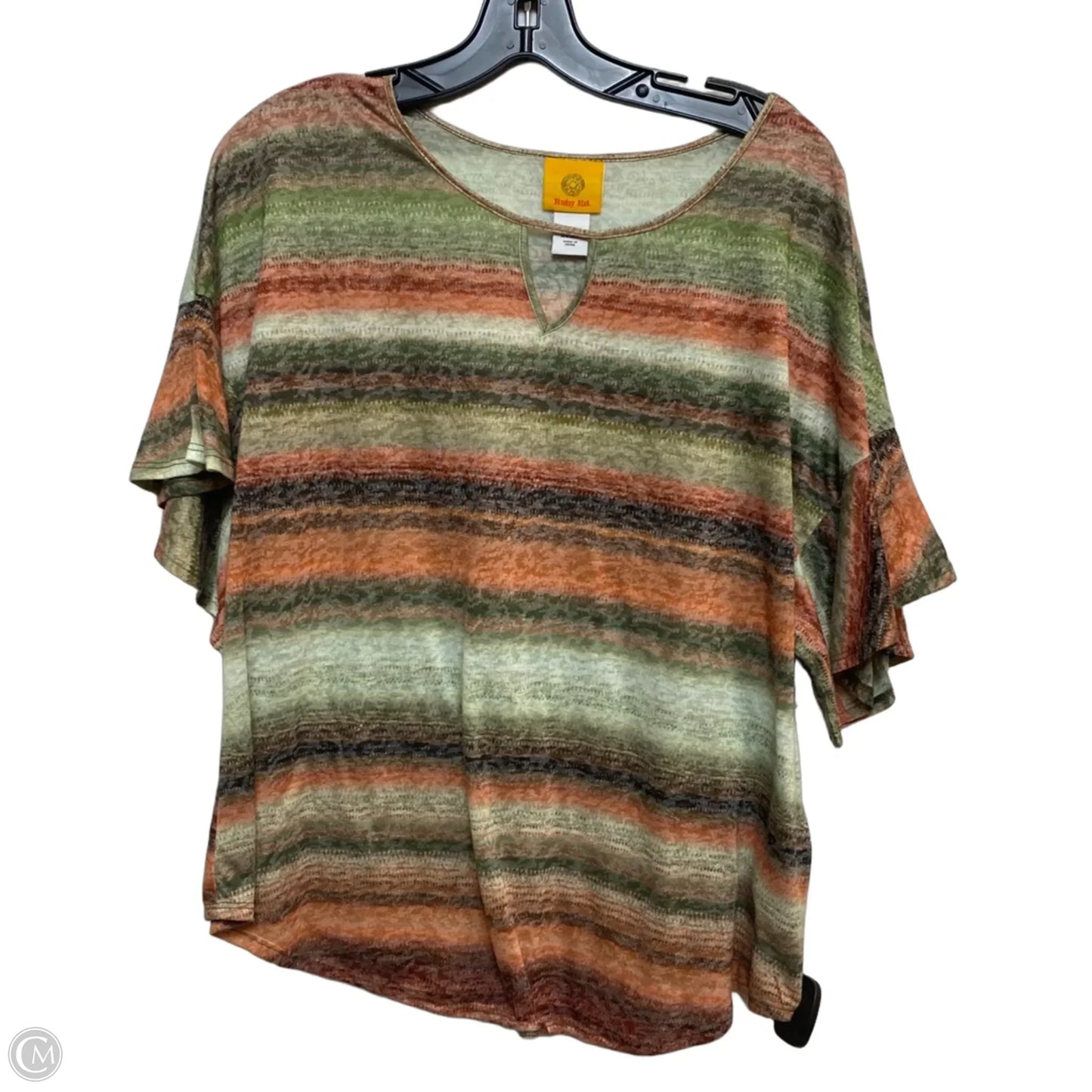 Top Short Sleeve By Ruby Rd In Green, Size: Xl