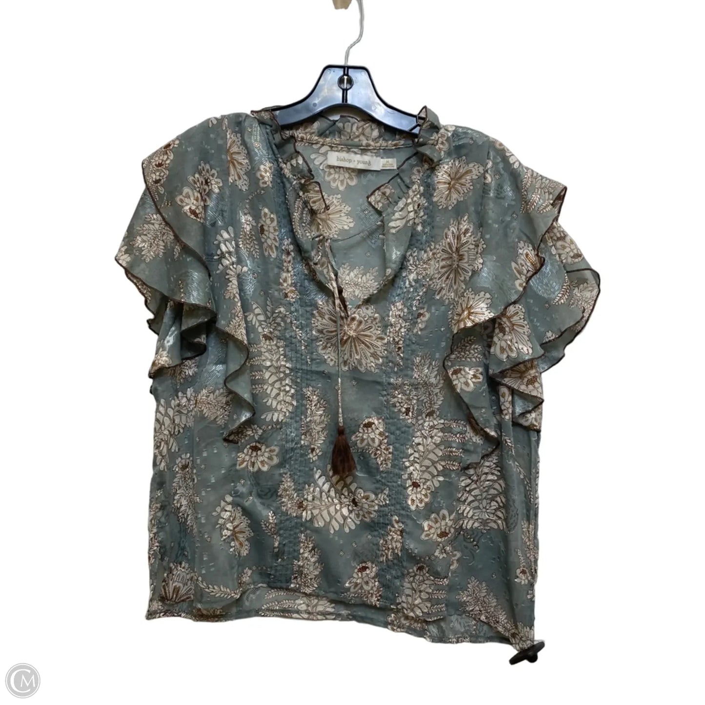 Top Sleeveless By Bishop + Young In Blue & Brown, Size: M