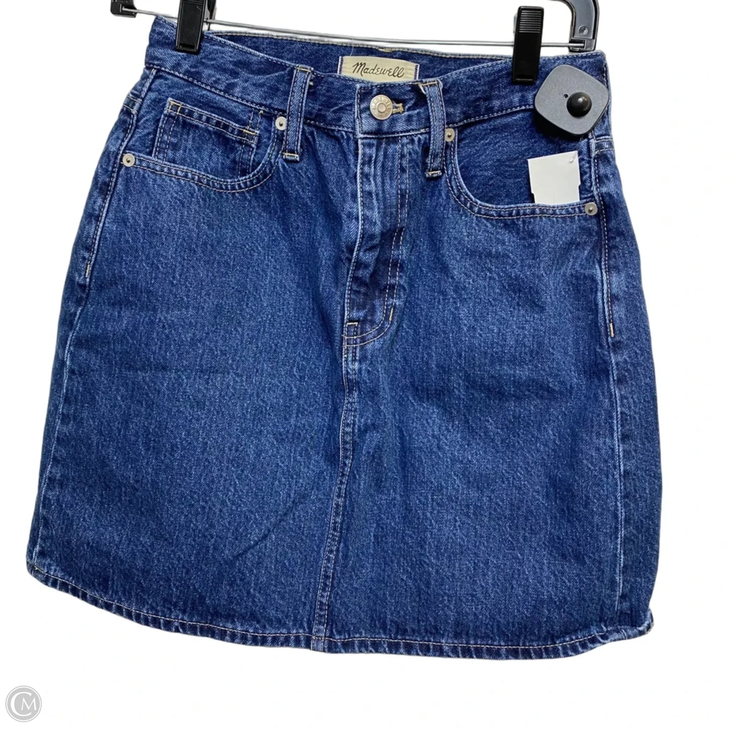 Skirt Mini & Short By Madewell In Blue Denim, Size: Xs