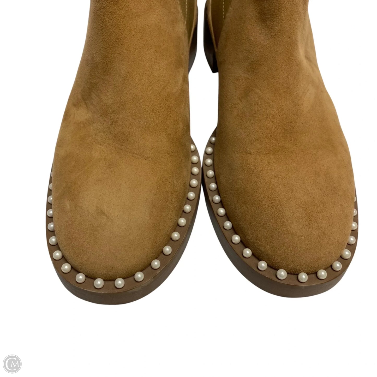 Boots Designer By Stuart Weitzman In Brown, Size: 7.5
