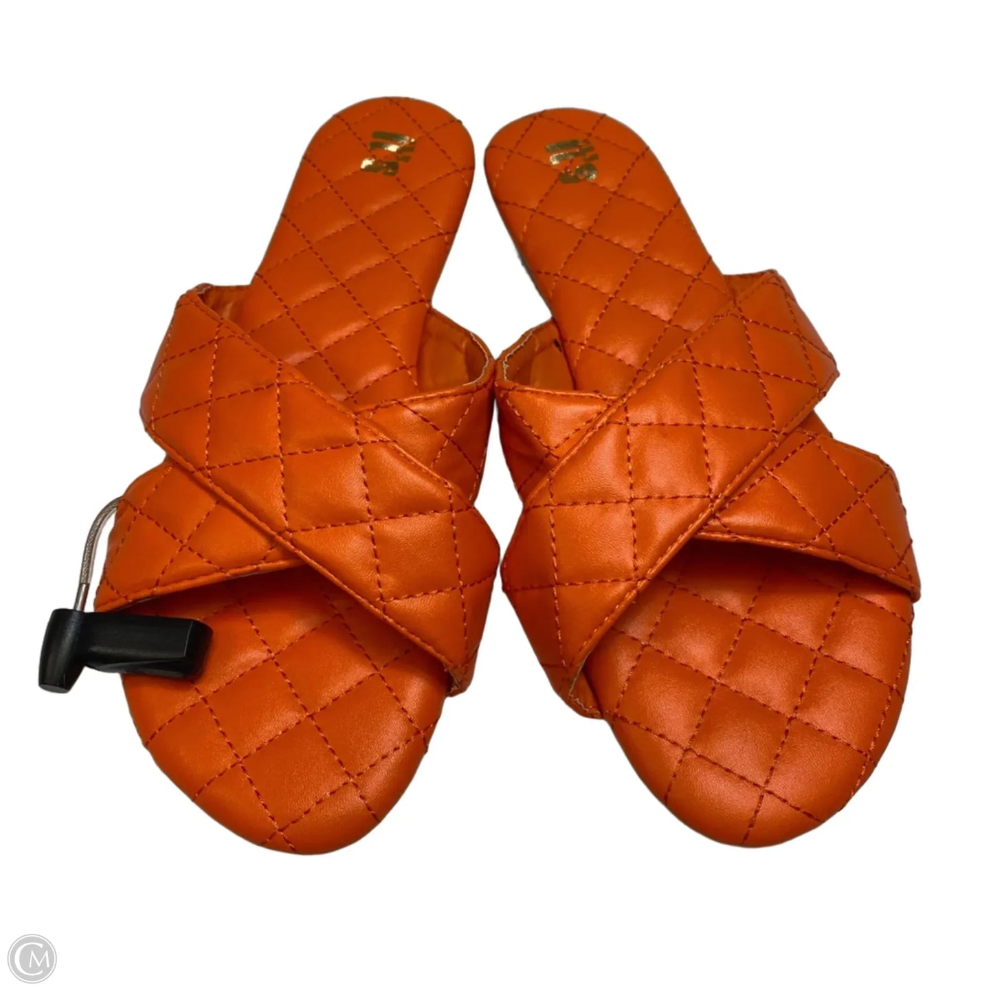 Sandals Flats By Its In Orange, Size: 10