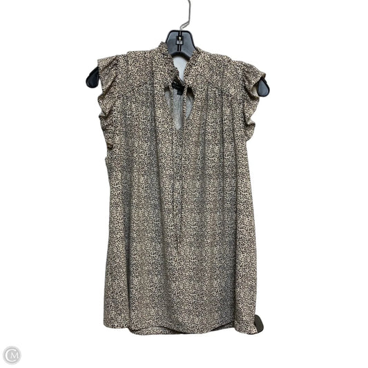Top Sleeveless By Adrianna Papell In Animal Print, Size: L