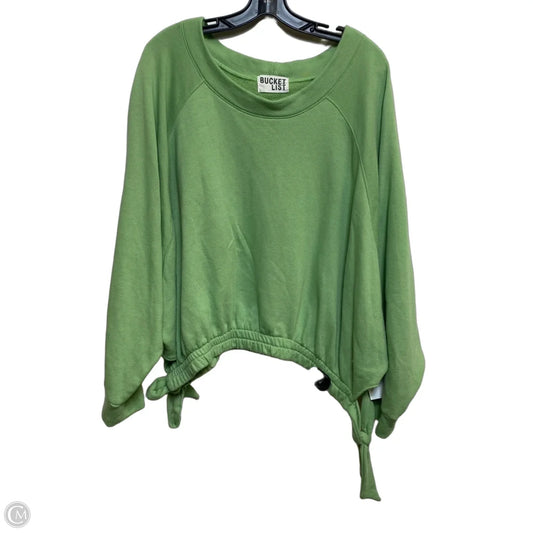 Sweatshirt Crewneck By Bucketlist In Green, Size: L