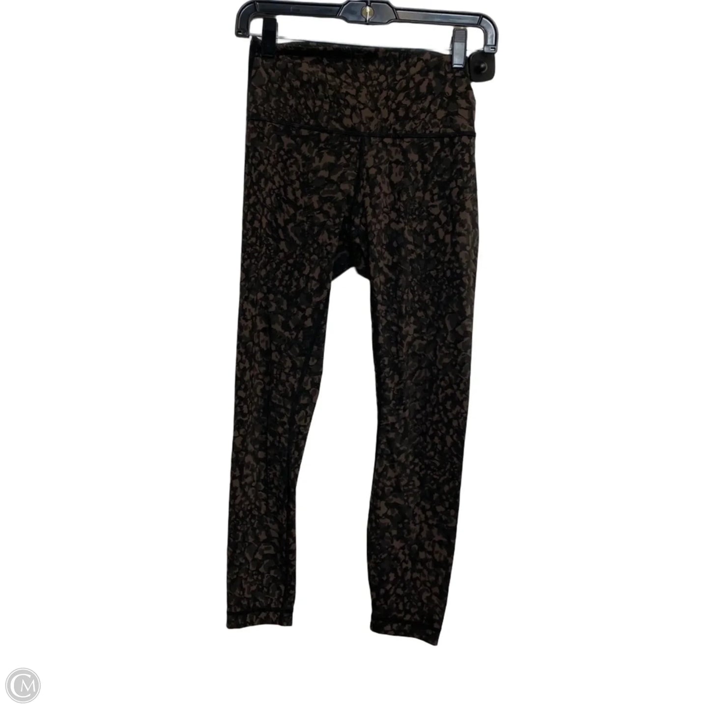 Athletic Leggings By Lululemon In Black & Brown, Size: S