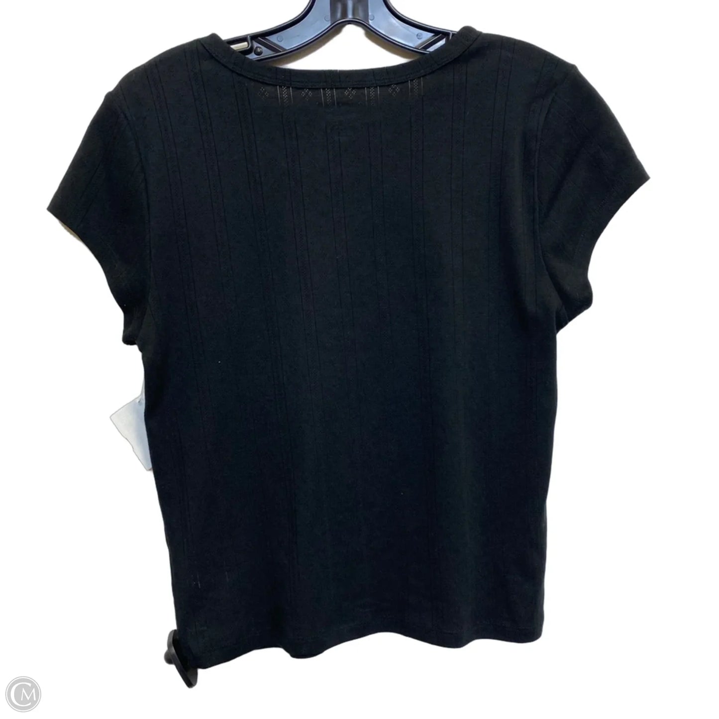 Top Short Sleeve Basic By American Eagle In Black, Size: L