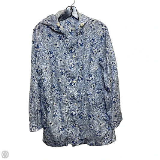 Jacket Windbreaker By Linda Anderson In Blue, Size: Xl