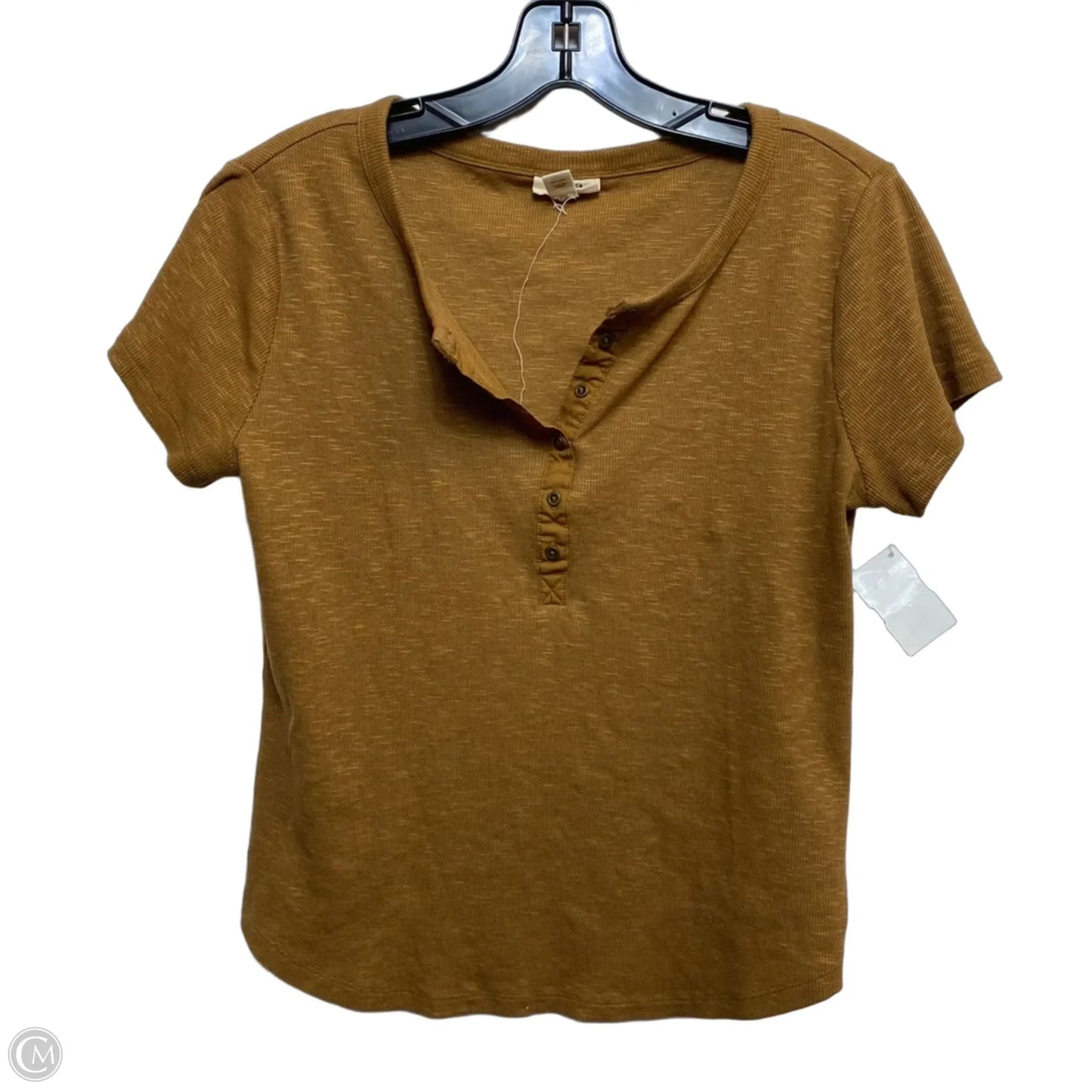Top Short Sleeve By Ana In Brown, Size: M