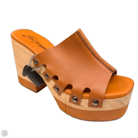 Sandals Heels Block By Free People In Brown, Size: 7.5