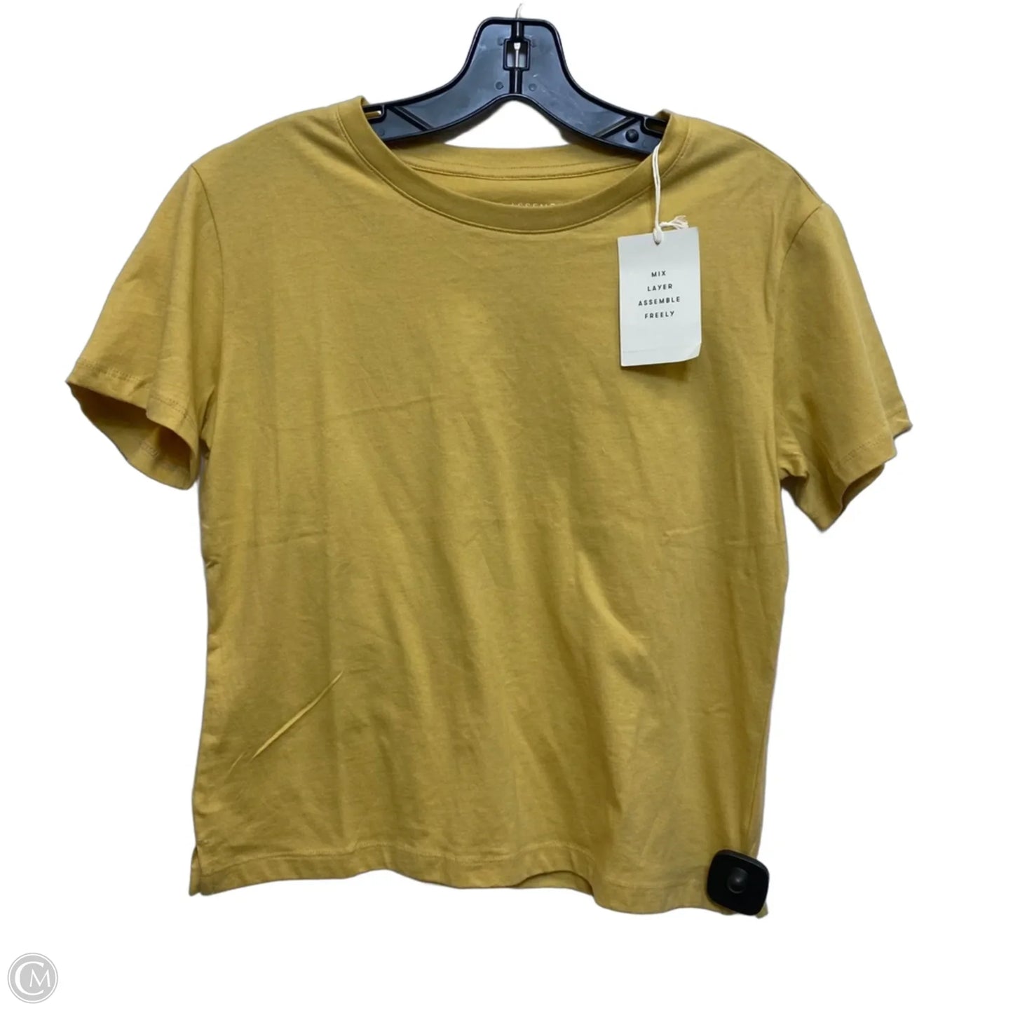 Top Short Sleeve Basic By Free Assembly In Yellow, Size: Xs